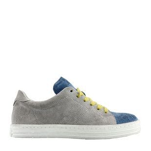 Footwear Child Sneakers HOGAN Low Suede Grey +Blue - BE02 | Ebay