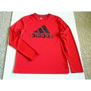 Boys Adidas Red Climalite Performance Athletic Long Sleeve Shirt XL 18 VGUC  | eBay