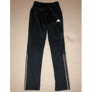 ADIDAS boys youth LARGE 14/16 dark gray knit stripe track jogger athletic PANTS | Ebay