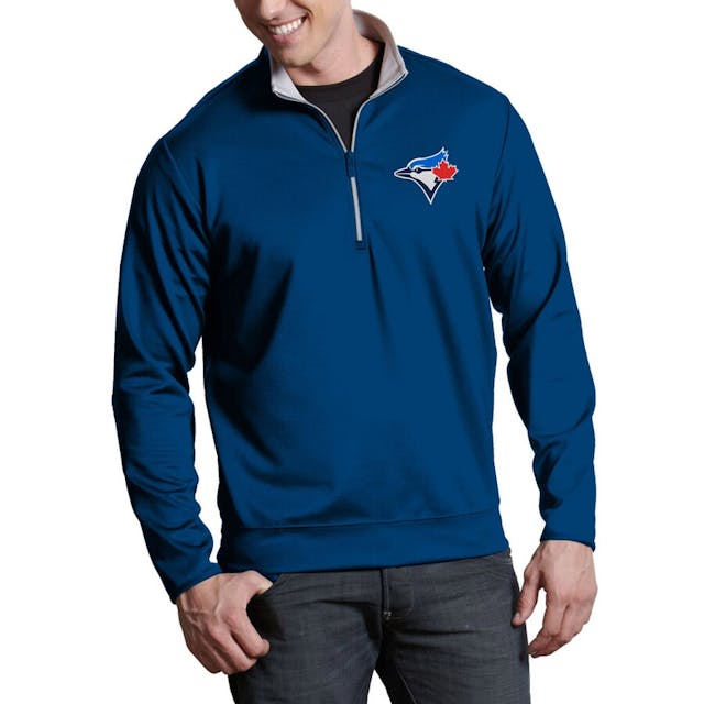 Men's Toronto Blue Jays Antigua Royal Leader Quarter-Zip Pullover Jacket - | MLB Shop