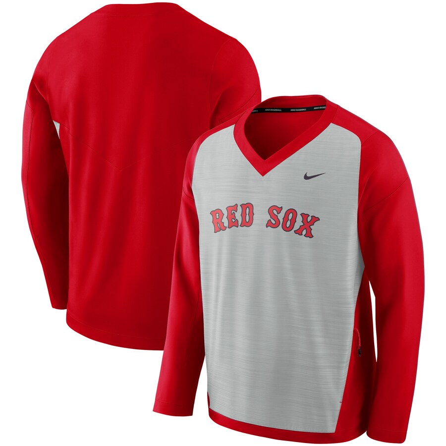 Men's Boston Red Sox Nike Gray Performance Pullover Windshirt | MLB Shop
