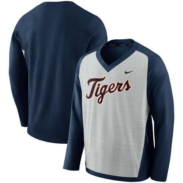 Men's Detroit Tigers Nike Gray Performance Pullover Windshirt | MLB Shop