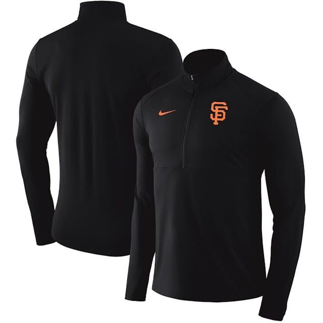 Men's San Francisco Giants Nike Black Dry Element Half-Zip Performance Pullover | MLB Shop