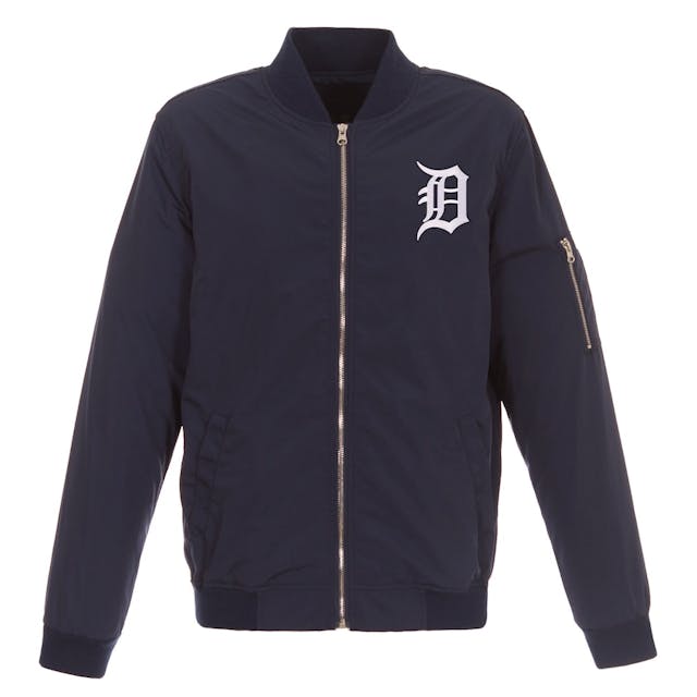 Men's Detroit Tigers JH Design Navy Lightweight Nylon Bomber Jacket | MLB Shop