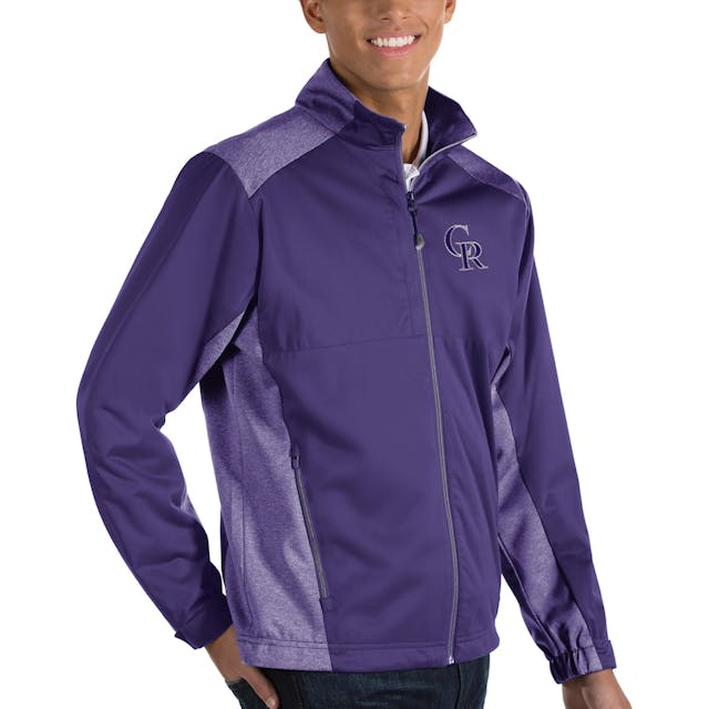 Men's Colorado Rockies Antigua Purple Revolve Full-Zip Jacket | MLB Shop
