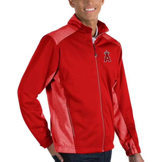 Men's Los Angeles Angels Antigua Red Revolve Full-Zip Jacket | MLB Shop