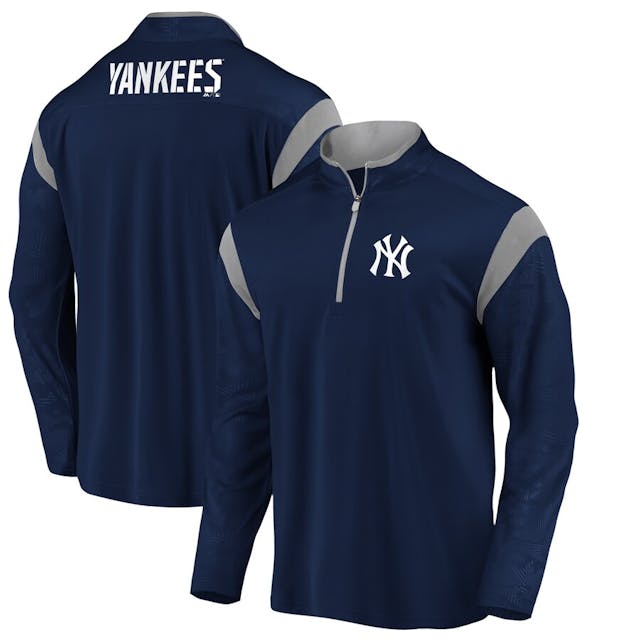 Men's New York Yankees Fanatics Branded Navy Defender Primary Half-Zip Pullover Jacket | MLB Shop