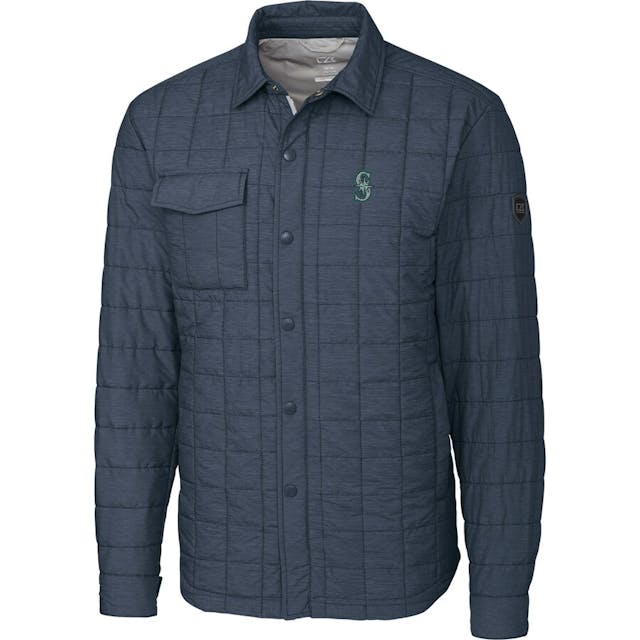 Men's Seattle Mariners Cutter & Buck Charcoal Big & Tall Rainier Shirt Jacket | MLB Shop