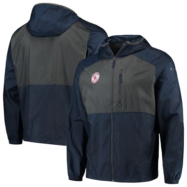 Men's Boston Red Sox Columbia Navy Cooperstown Collection Flash Forward Full-Zip Windbreaker Jacket | MLB Shop
