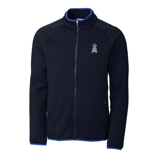 Men's Los Angeles Angels Cutter & Buck Navy Stars & Stripes Full-Zip Discovery Windblock Jacket | MLB Shop