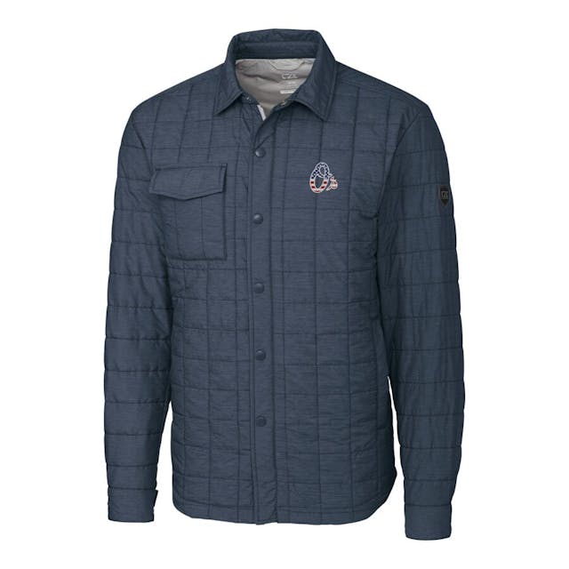 Men's Baltimore Orioles Cutter & Buck Gray Stars & Stripes Full-Zip Rainier Shirt Jacket | MLB Shop