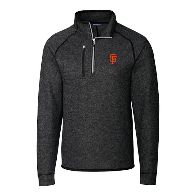 Men's San Francisco Giants Cutter & Buck Gray Mainsail Half-Zip Pullover Jacket | MLB Shop