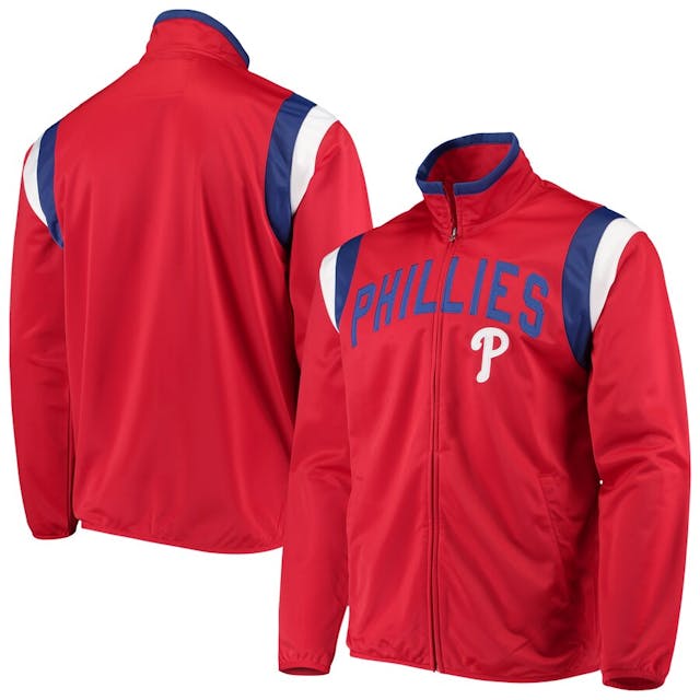 Men's Philadelphia Phillies G-III Sports by Carl Banks Red Post Up Full-Zip Track Jacket | MLB Shop