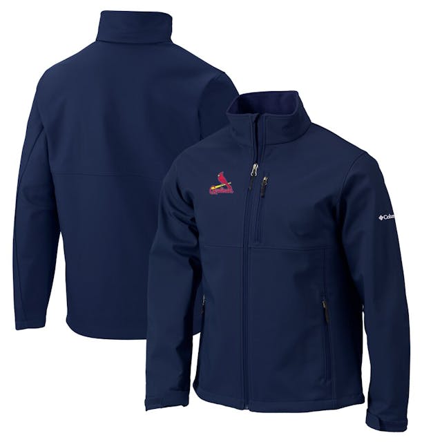 Men's St. Louis Cardinals Columbia Navy Ascender Full-Zip Softshell Jacket | MLB Shop