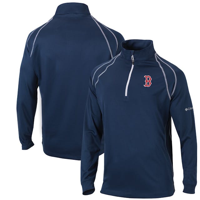 Men's Boston Red Sox Columbia Navy Range Session Quarter-Zip Pullover Jacket | MLB Shop