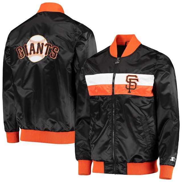 Men's San Francisco Giants Starter Black The Ambassador Full-Zip Jacket | MLB Shop