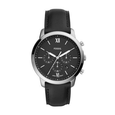 Fossil Neutra Chronograph Black Leather Watch