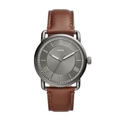 Fossil Copeland 42mm Three-Hand Brown Leather Watch