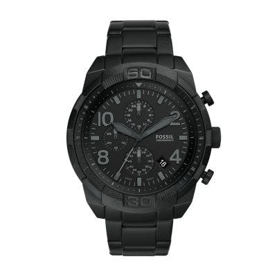 Fossil Bronson Chronograph Black Stainless Steel Watch