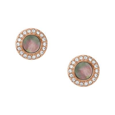 Fossil Gray Mother-Of-Pearl Glitz Studs