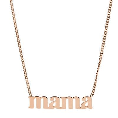 Fossil Mama Rose Gold-Tone Stainless Steel Necklace