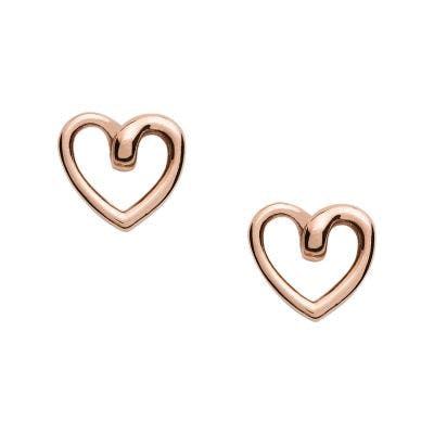 Fossil Rose Gold-Tone Stainless Steel Stud Earrings