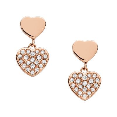 Fossil Rose Gold-Tone Stainless Steel Drop Earrings