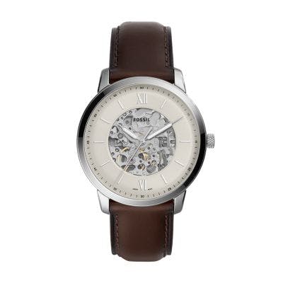 Fossil Neutra Automatic Brown Leather Watch