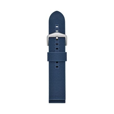 Fossil 22mm Blue Silicone Watch Strap