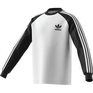 Adidas Kid's Originals California Long Sleeve Tee White-Black-White DM4452 | Ebay