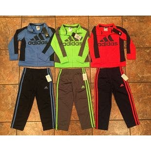 NEW Boys Size 4 Adidas 2 Piece Athletic Set Jacket Pants *Chose Color* Warm-ups | Ebay
