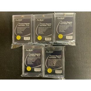 LOT OF 5 Pro-Safe One Touch 35pt. Magnetic Card Storage Holders UV Protection  | eBay