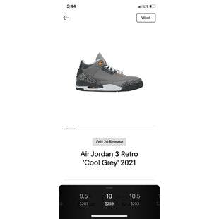 Nike Air Jordan 3 Retro 3 Cool Grey 2021 Sz 10 | Ebay