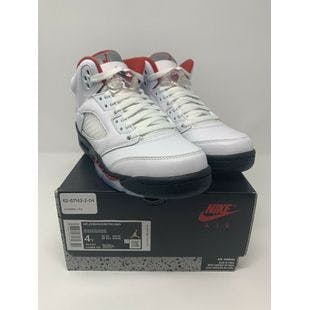 Nike Air Jordan 5 Retro GS Fire Red Size 4Y White 2020 440888-102 - Dead Stock | Ebay