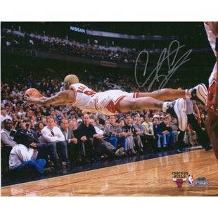 Dennis Rodman Chicago Bulls Signed 16" x 20" Horizontal Diving for Ball Photo  | eBay