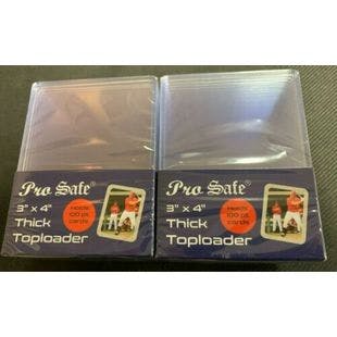 50 Pro Safe 3x4 Thick Toploaders 100pt Jersey Cards 2 Packs of 25 Top Loaders  | eBay