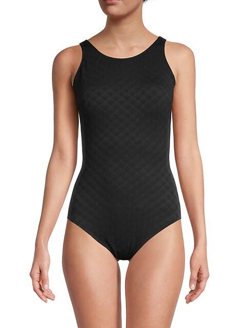 Gottex Swimwear Textured One-Piece Swimsuit
