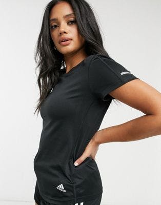 Adidas Running t-shirt in black | ASOS