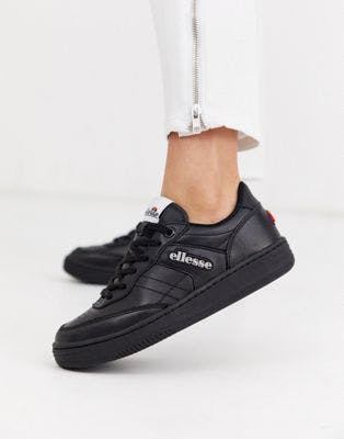 Ellesse vinitziana leather lace up sneaker in black | ASOS