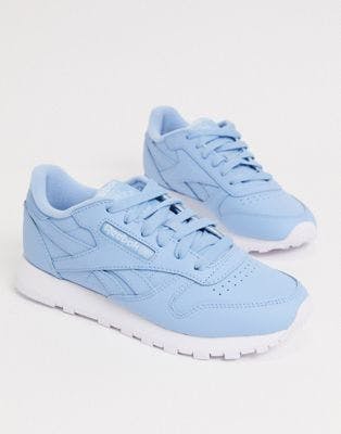 Reebok Classics leather sneakers in fluid blue & white | ASOS
