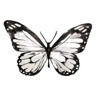  Black and White Watercolor Butterfly Peel and Stick Giant Wall Decals | The Home Depot