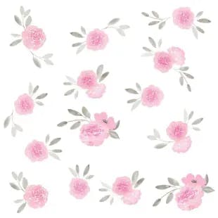 Pink May Flowers Wall Decal | The Home Depot