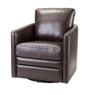  Denver Brown Swivel Chair with a Swivel Base | The Home Depot