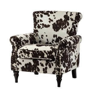  Auria Cowhide Arm Chair with Nailhead Trim | The Home Depot