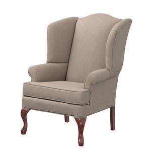  Erin Beige Wing Back Chair | The Home Depot