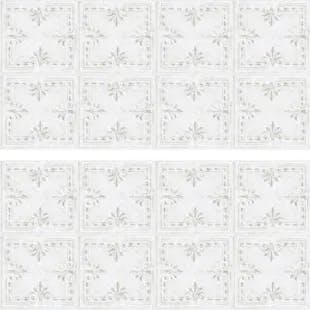 White Tin Tile Backsplash Peel and Stick Giant Wall Decals | The Home Depot