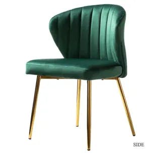  Luna Green Gold Legs Side Chair | The Home Depot