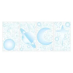  10 in. x 18 in. Celestial 258-Piece Peel and Stick Wall Decals | The Home Depot