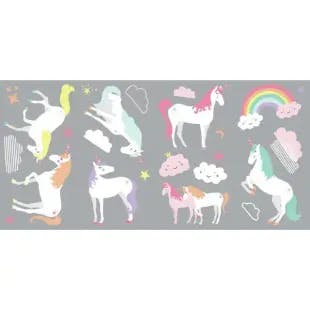  5 in. x 11.5 in. Unicorn Magic 23-piece Peel And Stick Wall Decals | The Home Depot