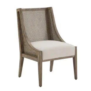  Antique Grey Oak Cane Accent Chairs (Set of 2) | The Home Depot